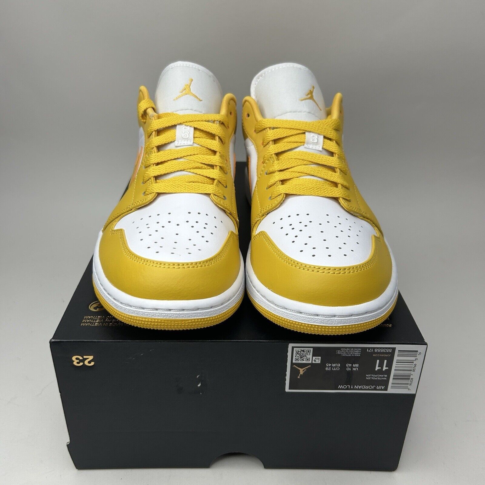 Jordan Brand Nike Air Jordan 1 Retro Low “Pollen/Yellow White” 2023 Size US 11 / EU 44 - 2 Thumbnail