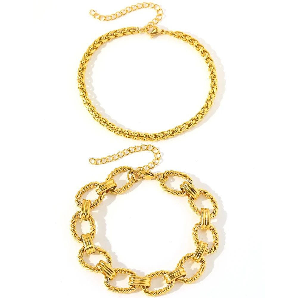 Vintage Vintage Gold Set Minimalist Bracelet Size ONE SIZE - 5 Thumbnail