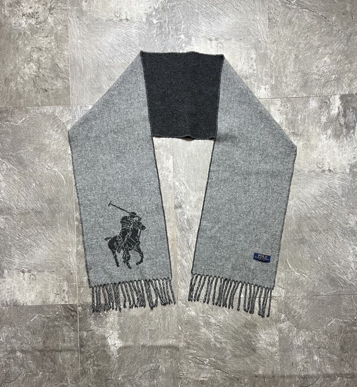Polo Ralph Lauren Vintage Polo Ralph Lauren Big Pony Scarf Wool Cashmere Size ONE SIZE - 1 Thumbnail