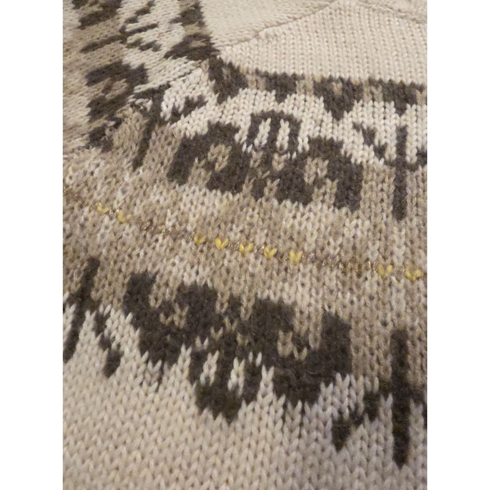 Coldwater Creek VINTAGE Coldwater Creek Wool Mohair Blend Chunky Knit Sweater Fair Isle Creme Women's XL Size XL / US 12-14 / IT 48-50 - 3 Thumbnail