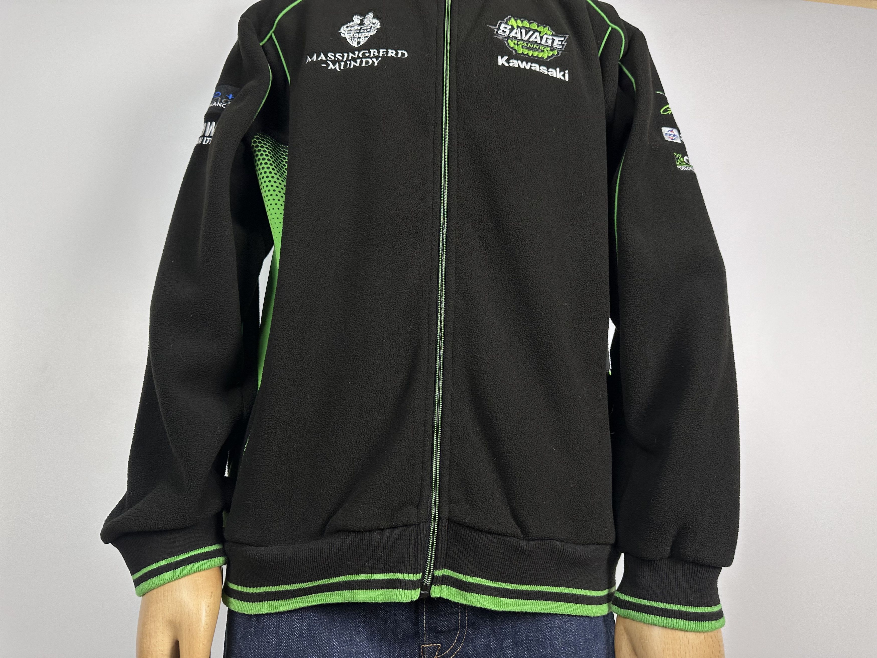 Vintage Kawasaki Massingberd Jacket Black Green Fleece Mens Size L Size US L / EU 52-54 / 3 - 4 Thumbnail