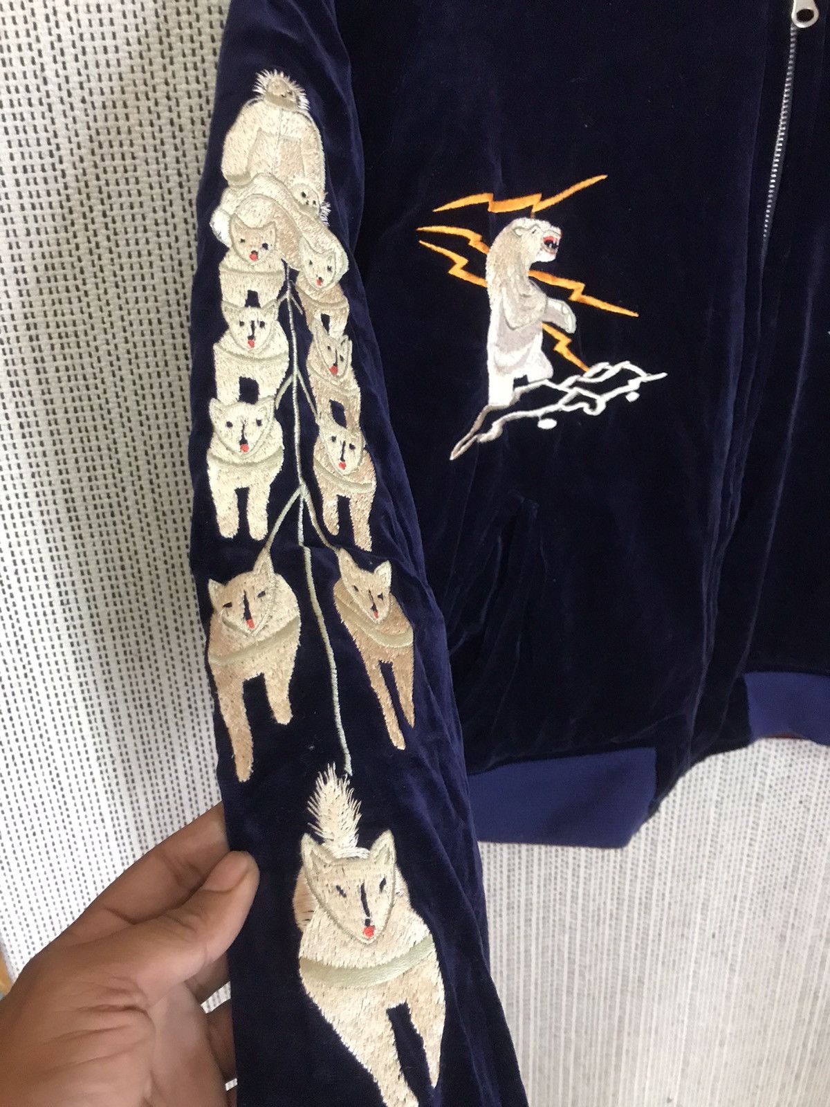 Edition Japan × Toyo Enterprises 🔥TOYO ENTERPRISE🔥 VTG 60-70s SUKAJAN REVERSIBLE EMBROIDERY Size US M / EU 48-50 / 2 - 13 Thumbnail