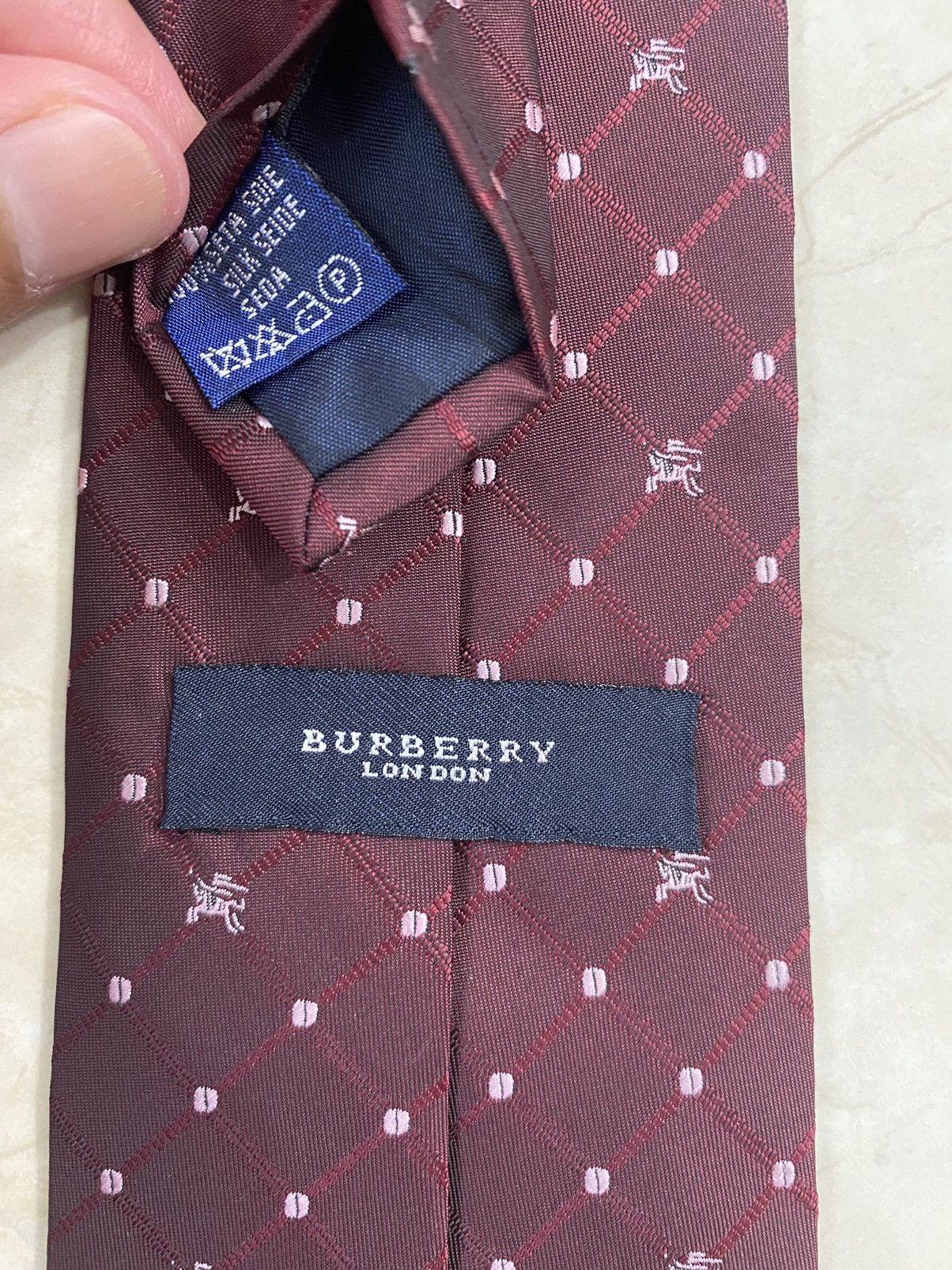 Burberry ‼️VINTAGE BURBERRY ENGLAND monogram Necktie silk tie Size ONE SIZE - 6 Thumbnail