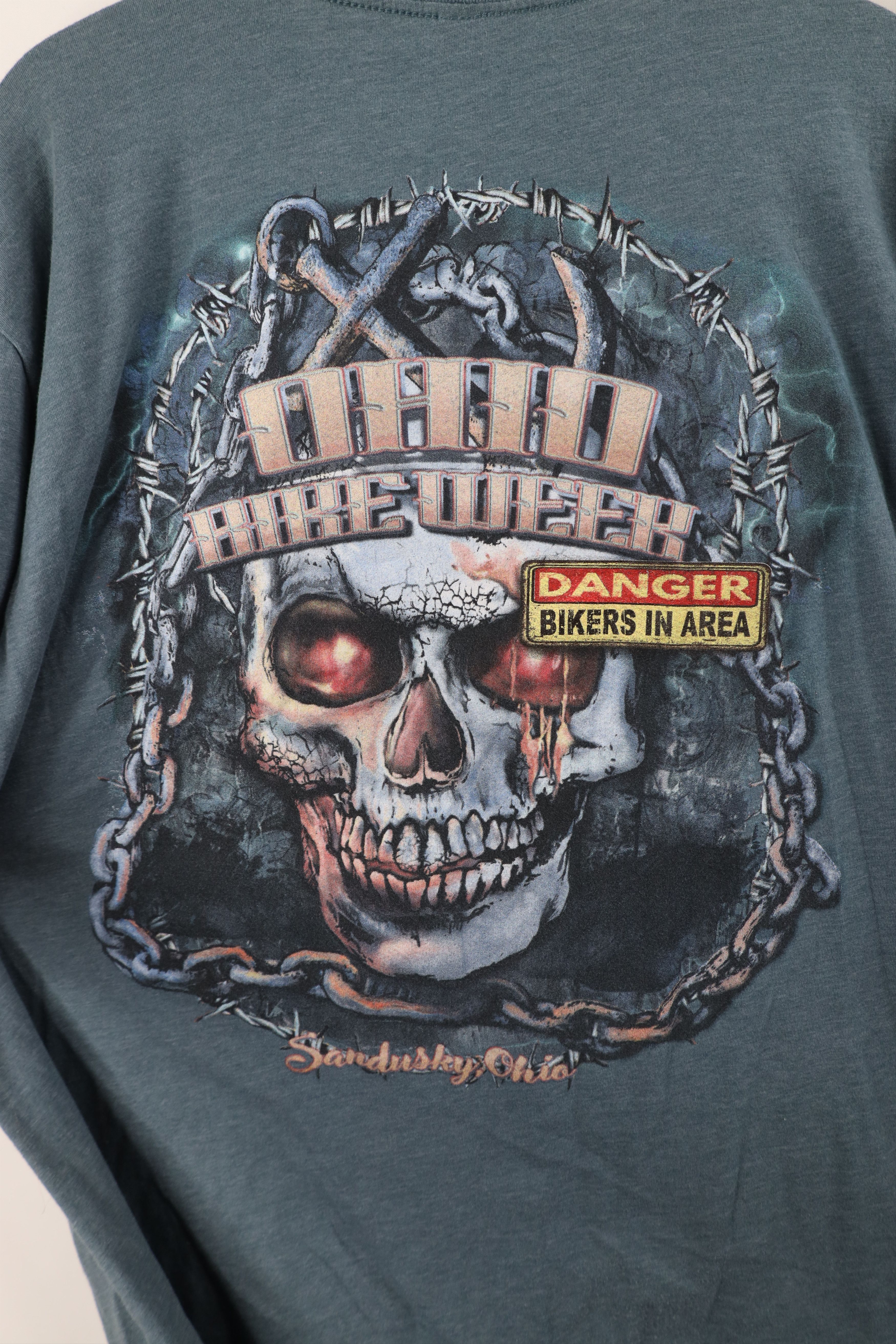 Vintage Vintage Y2K Streetwear Motorcycle Skull Skeleton T-Shirt Size US XL / EU 56 / 4 - 11 Thumbnail