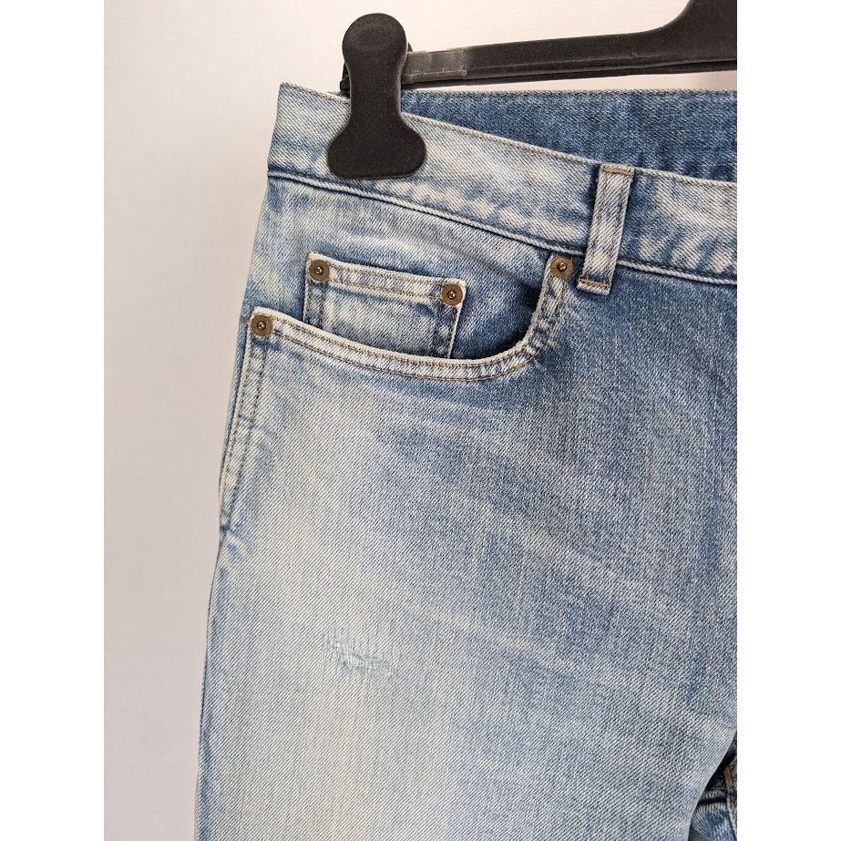Saint Laurent Paris o1rshd1 Q:2 / Skinny 5 Pockets Low Pants Santa Monica Blue Size US 32 / EU 48 - 7 Thumbnail