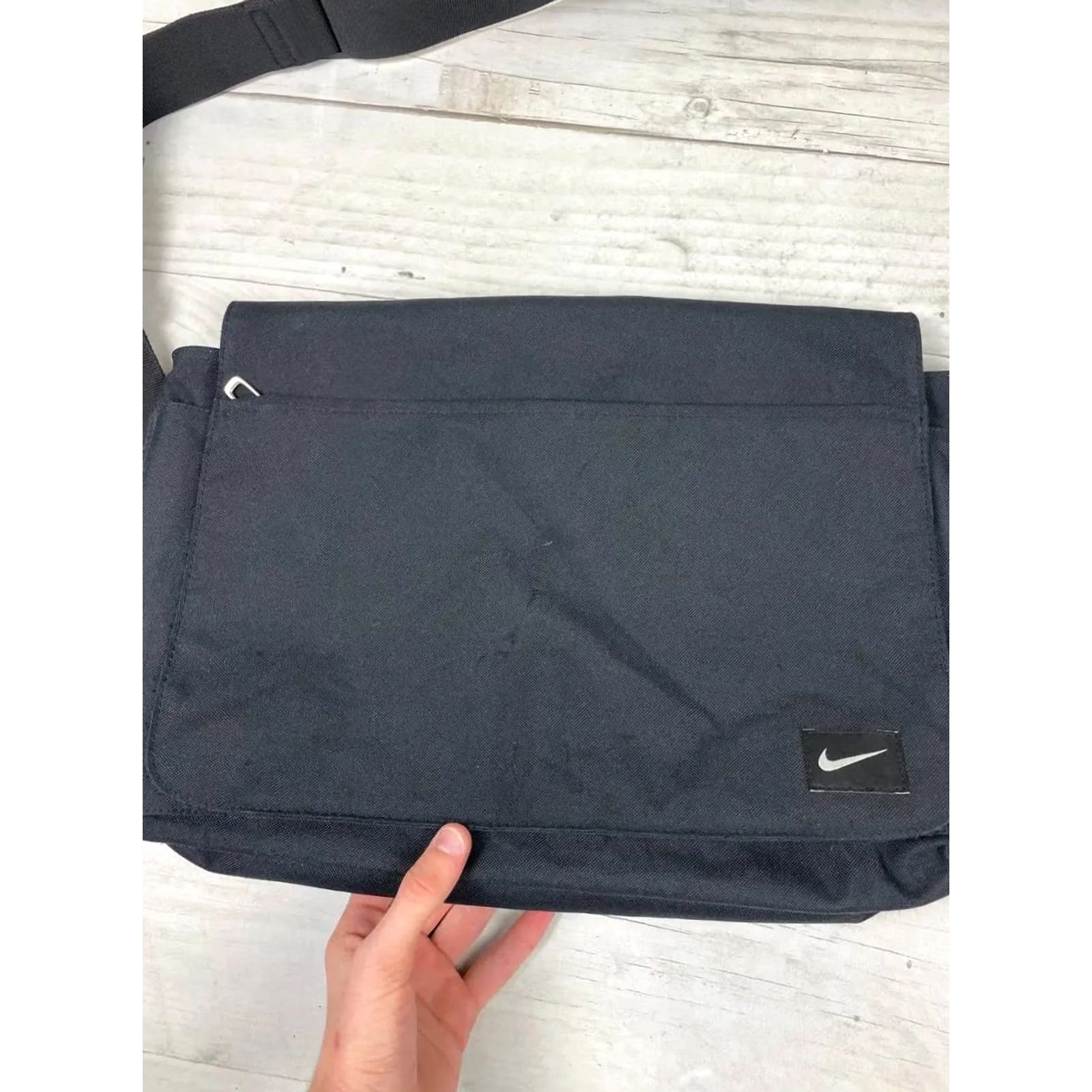 Nike VINTAGE Nike Messenger Bag 00s Black Shoulder Strap Nylon Polyester Men Travel Casual Indoor 45/35/10cm Size ONE SIZE - 5 Thumbnail