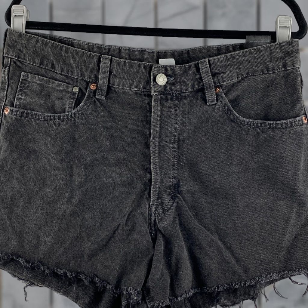 Denime & Denim High Waist Shorts Womens 12 Black Dark Wash Vintage Style Casual Shorts Regular Women Black 12 Denim & Denim Size 34" / US 12 / IT 48 - 1 Thumbnail