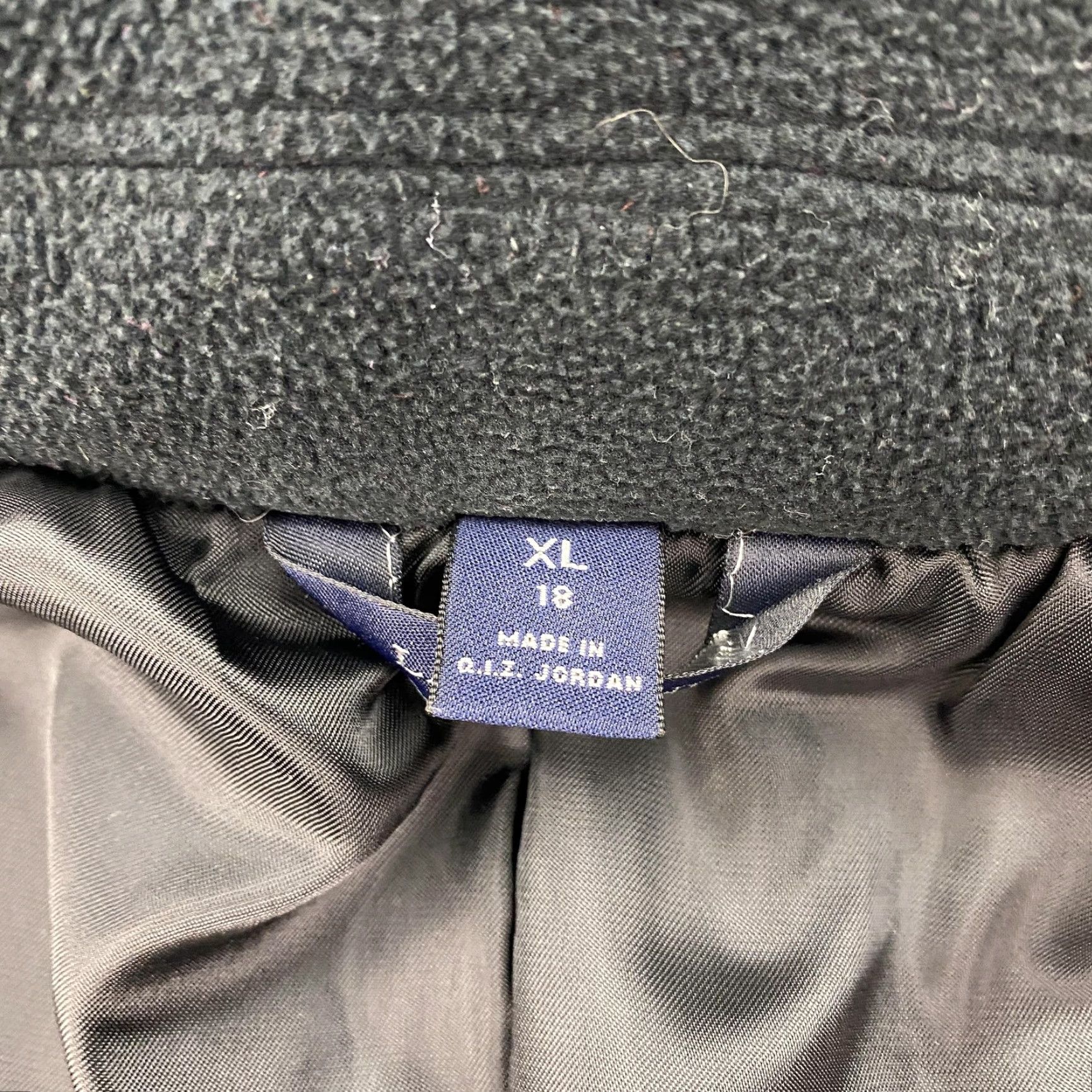 Lands' End Lands' End Pea Coat Womens XL Black Polartec Aircore 200 Fleece Double Breasted Jacket Coat Women Dark Black Winter Fall Lined Pockets Button Womens Size XXL / US 16-18 / IT 52-54 - 7 Thumbnail