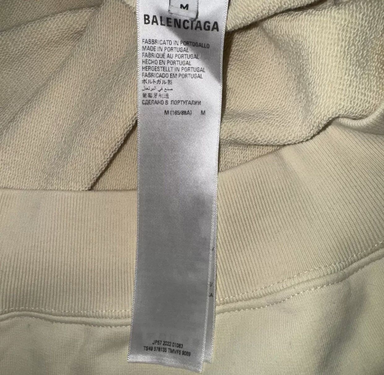 Balenciaga Balenciaga Beige Embroidered logo Hoodie 2412-Nextarrow Size US M / EU 48-50 / 2 - 7 Thumbnail