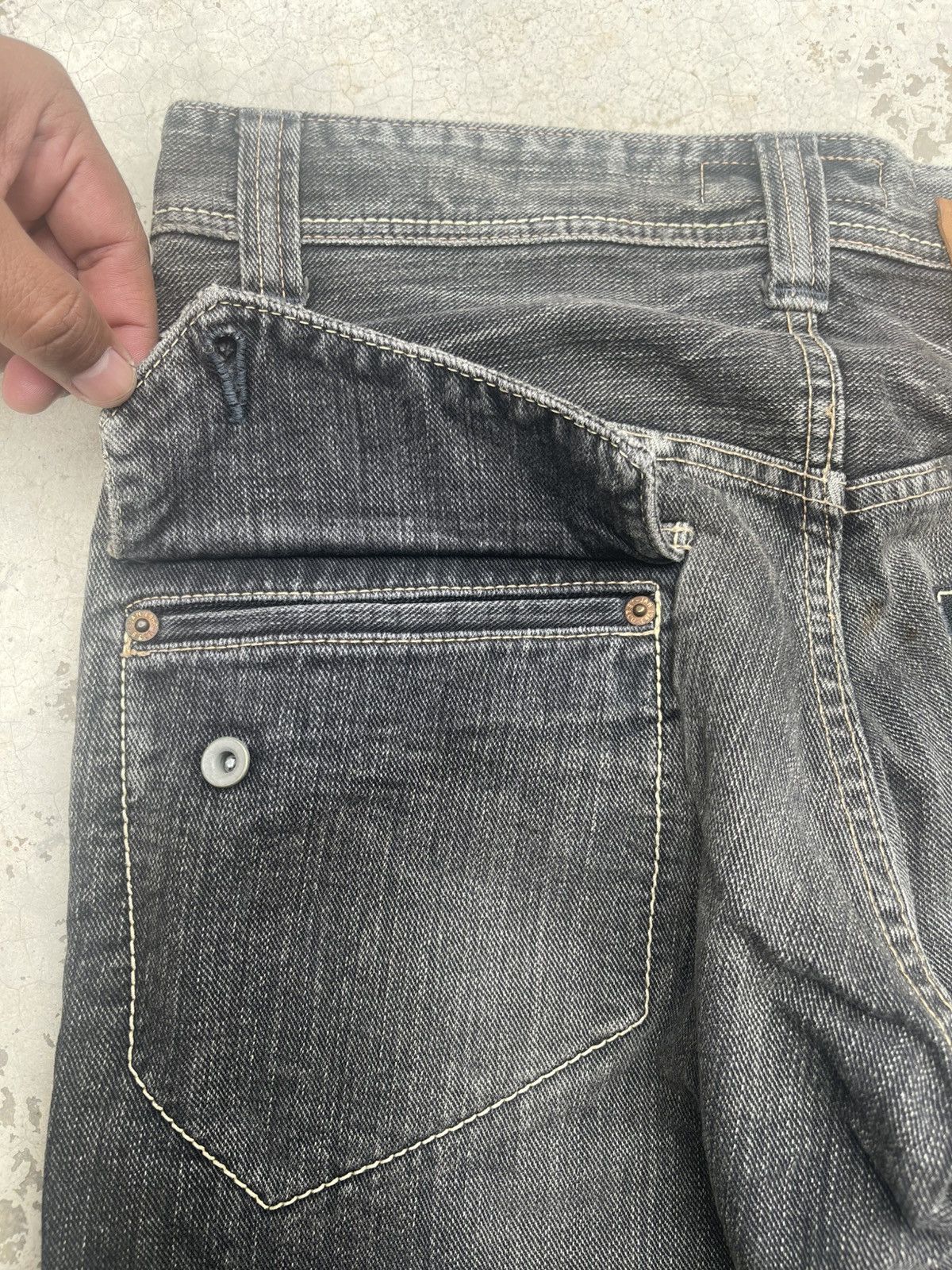 Johnbull Johnbull Kojima Japan Faded Black denim Size US 30 / EU 46 - 14 Thumbnail