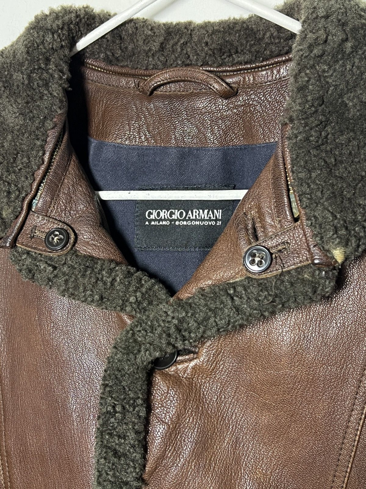 Giorgio Armani Giorgio Armani runway shearling aviator jacket archive Size US M / EU 48-50 / 2 - 4 Thumbnail