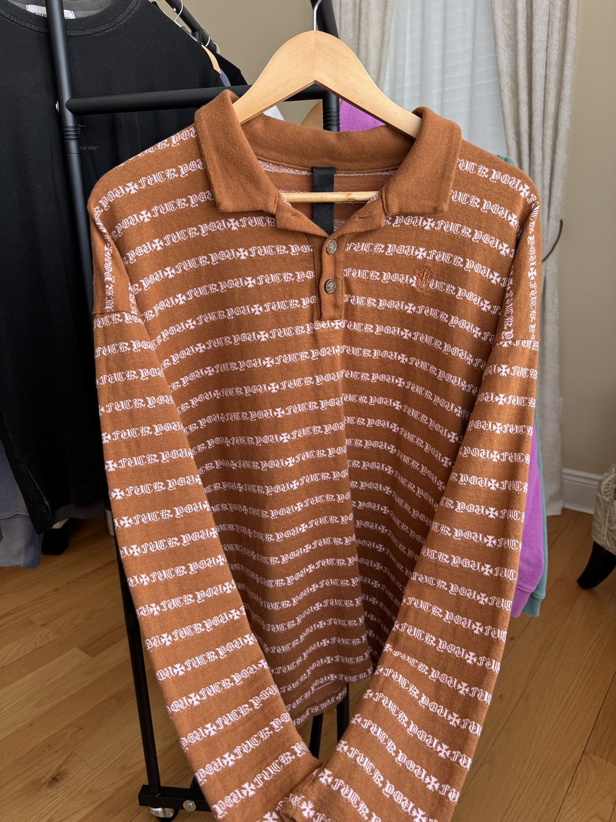 Chrome Hearts Chrome Hearts Matty Boy Long Sleeve Polo Size US L / EU 52-54 / 3 - 12 Thumbnail