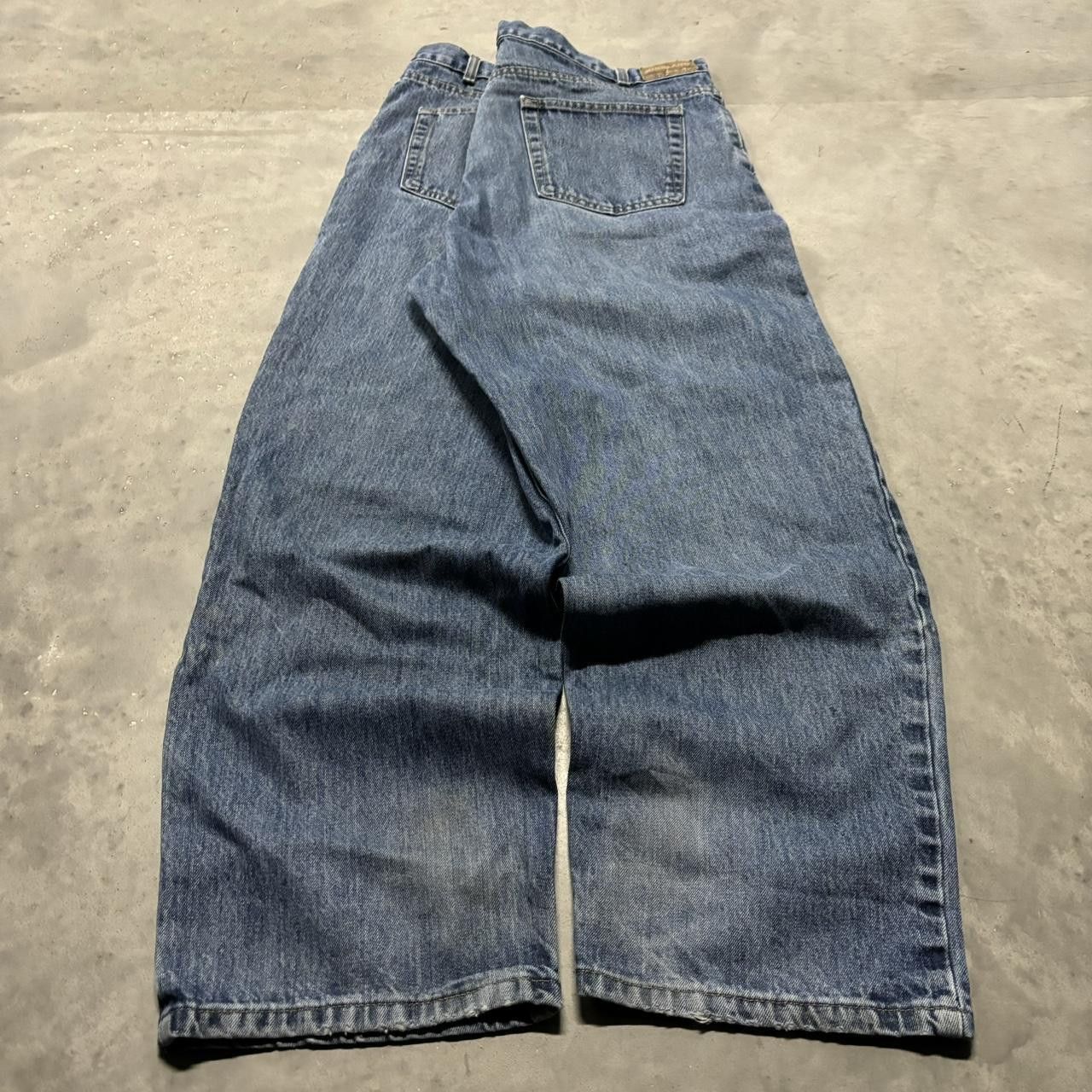 Japanese Brand × Vintage Crazy Vintage Y2K/2000s Baggy Medium Wash Skater Denim Jeans! Size US 42 / EU 58 - 4 Thumbnail