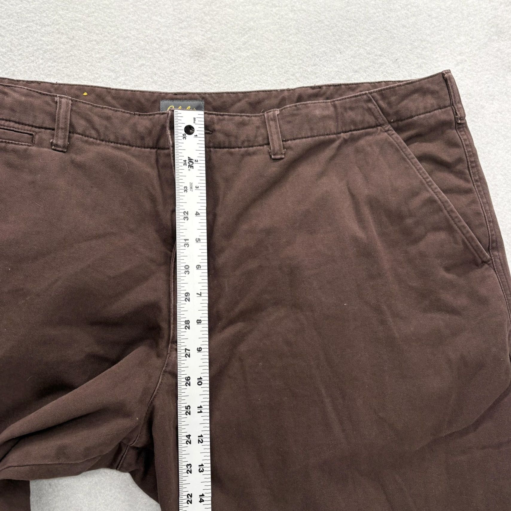 Vintage Cabela's Flannel Lined Chino Pants Mens 46x30 Brown Straight Leg Outdoors Camp Big & Tall, Flat Front, Zip Fly, Pockets, Cotton, 46 Waist, 30 Inseam Size US 30 / EU 46 - 7 Thumbnail
