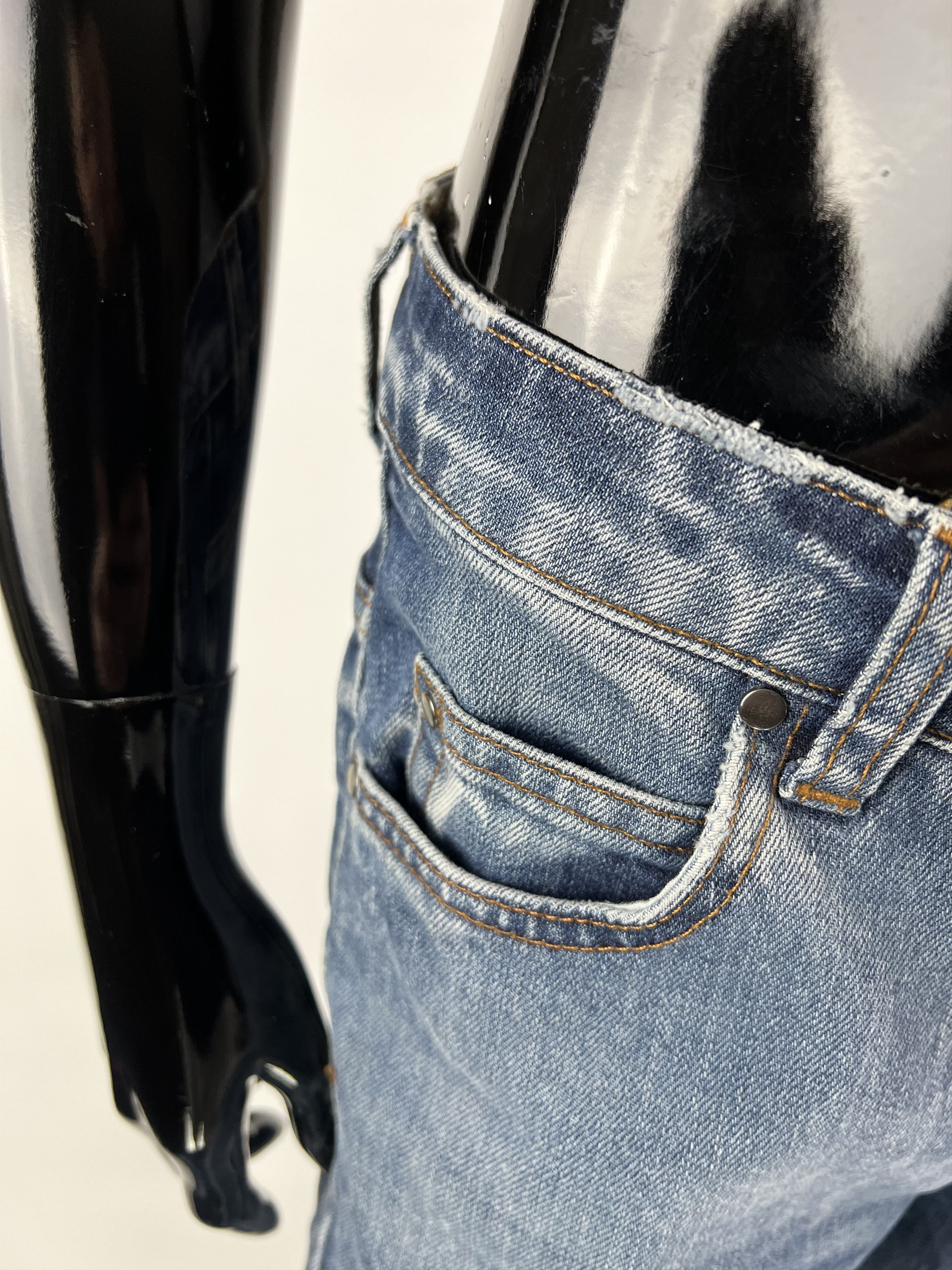 Pierre Balmain Pierre Balmain Women's Blue Cropped Skinny Jeans Size 30/44 Size 30" / US 8 / IT 44 - 10 Thumbnail