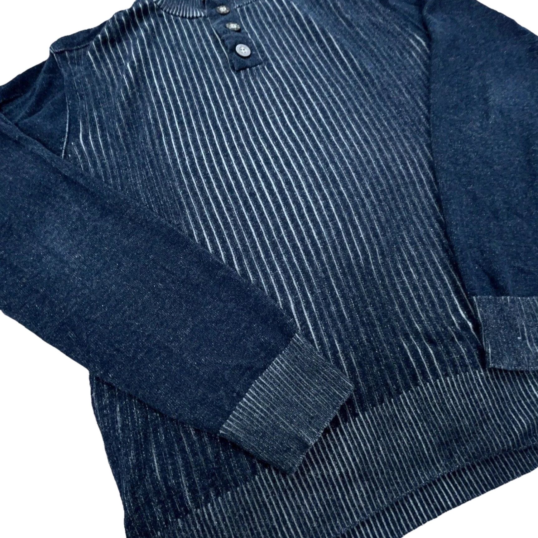 BKE BKE Sweater Men L Black Gray Mock Neck Zip Heavy Knit Henley Casual Classic Size US L / EU 52-54 / 3 - 4 Thumbnail