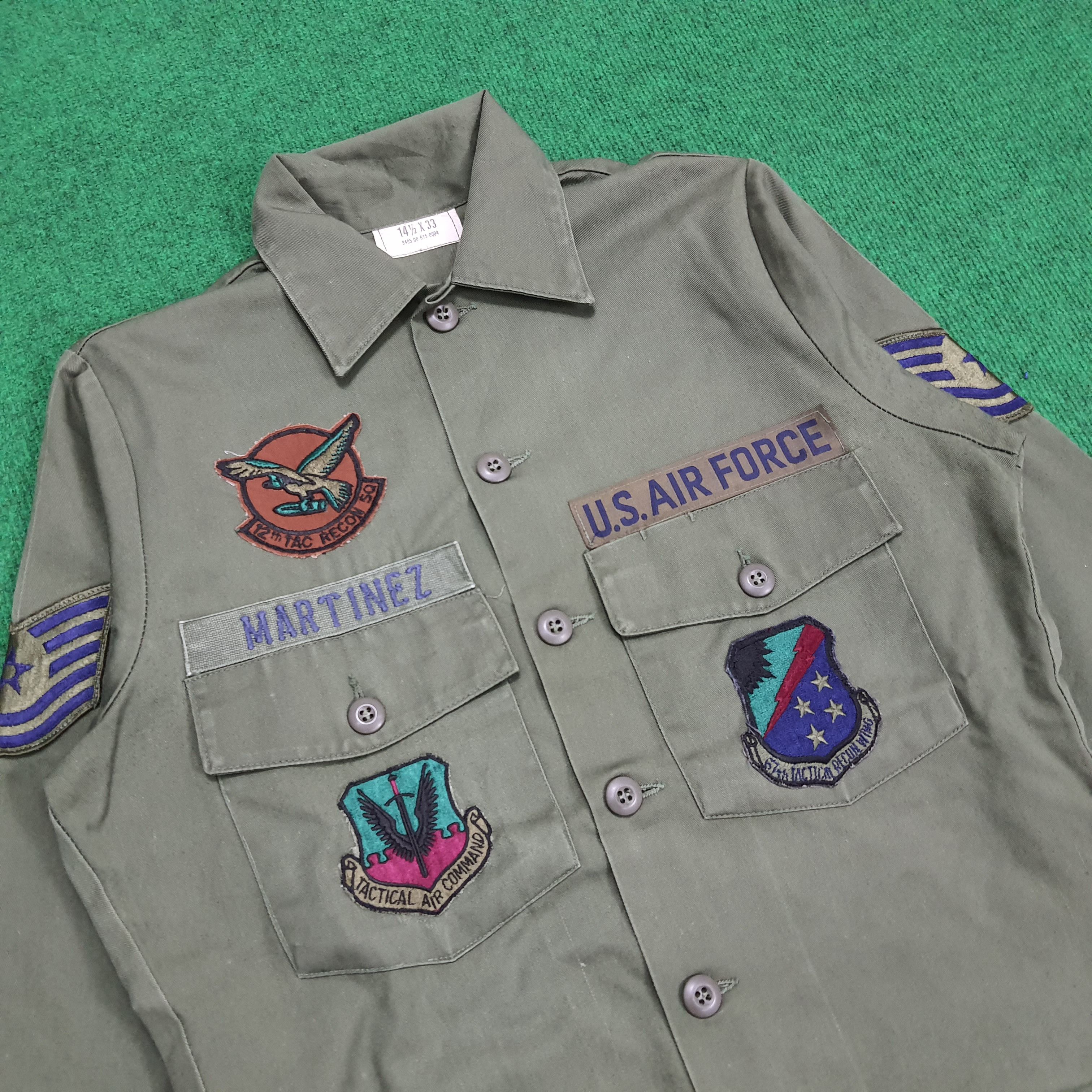 Vintage Vintage US Air Force Work Shirt Long Sleeve Size US M / EU 48-50 / 2 - 2 Thumbnail