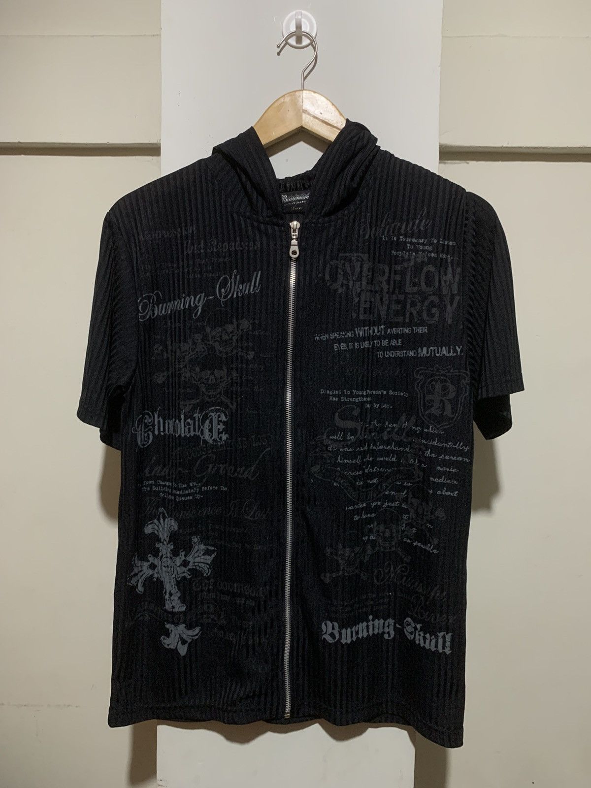 14th Addiction Japanese Beaumere Poem Skull and Cross With Hoodie Tee Size US L / EU 52-54 / 3 - 1 Thumbnail