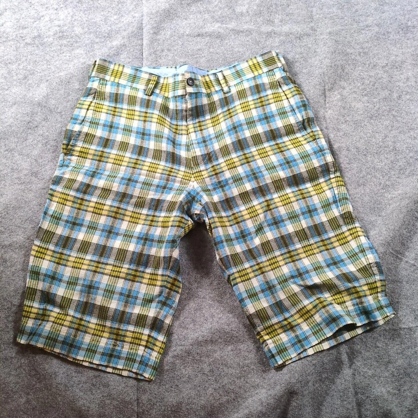 Comme des Garcons COMME DES GARCONS Homme Shorts Check XS Linen and Wool Blend Size US 28 / EU 44 - 1 Thumbnail