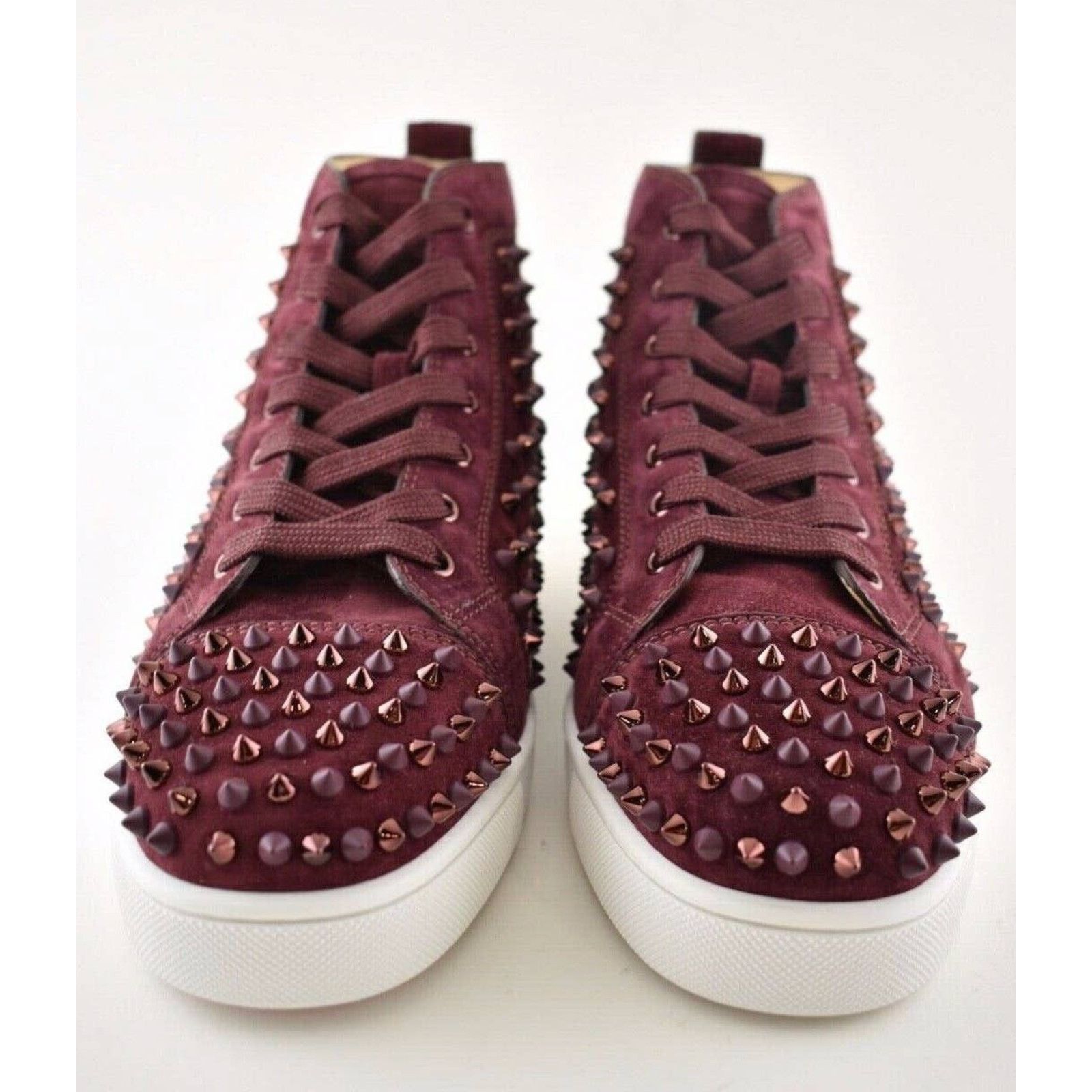 Christian Louboutin Christian Louboutin Mens Louis Flat Spike Prunus Red Mix Size US 7 / EU 40 - 6 Thumbnail