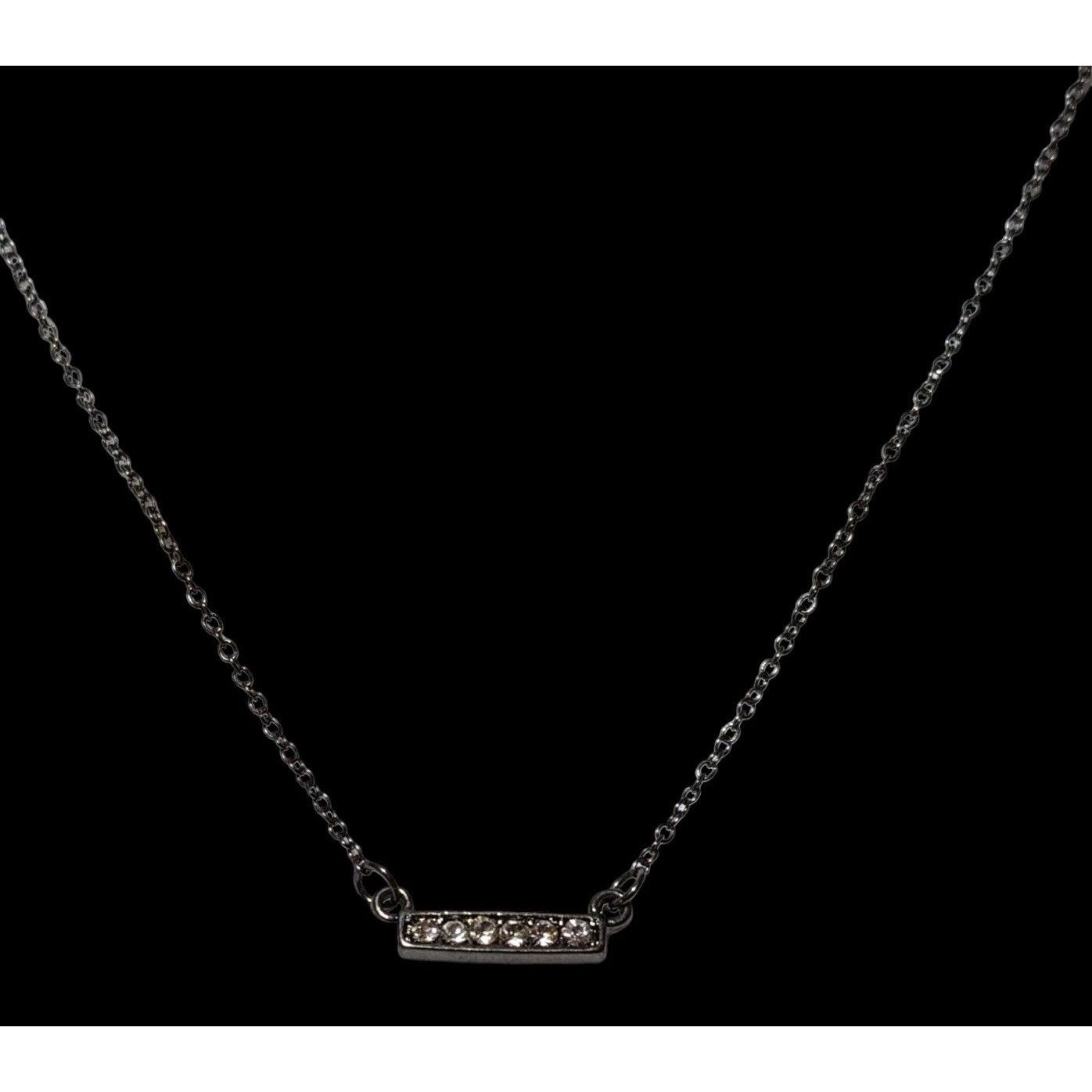 Other Minimalist Rhinestone Bar Pendant Necklace Size ONE SIZE - 2 Thumbnail