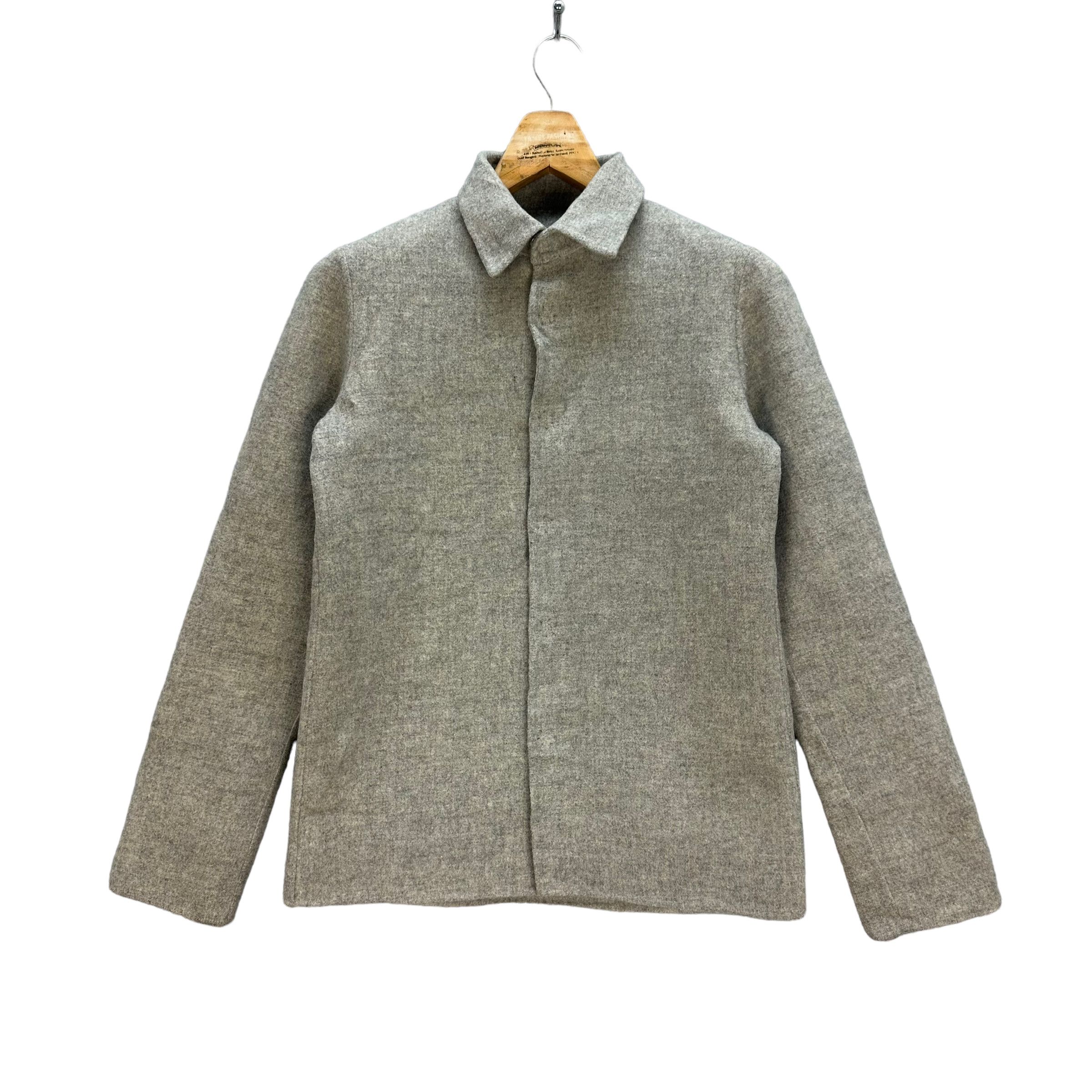 Issey Miyake TSUMORI CHISATO SNAP BUTTON WOOL SHIRT #7871-186 Size S / US 4 / IT 40 - 1 Thumbnail