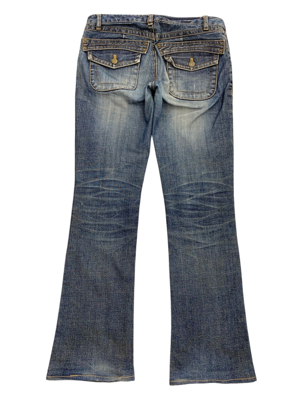 Other Japanese Brand Double Waist Style Faded Jeans Size US 32 / EU 48 - 3 Thumbnail