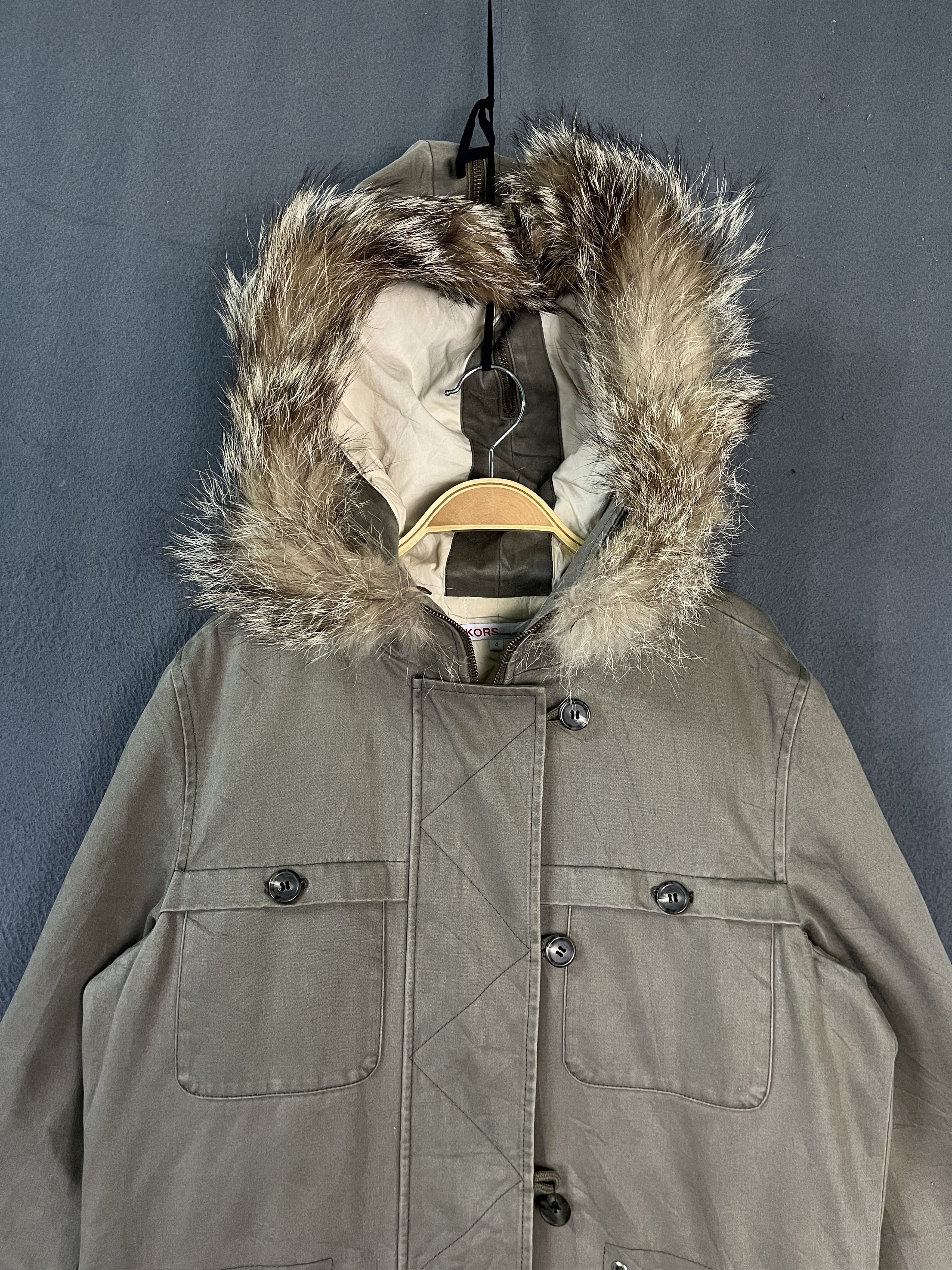 Michael Kors Kors by Michael Kors Long Coat Coyote Fur Hooded Jacket Size S / US 4 / IT 40 - 3 Thumbnail