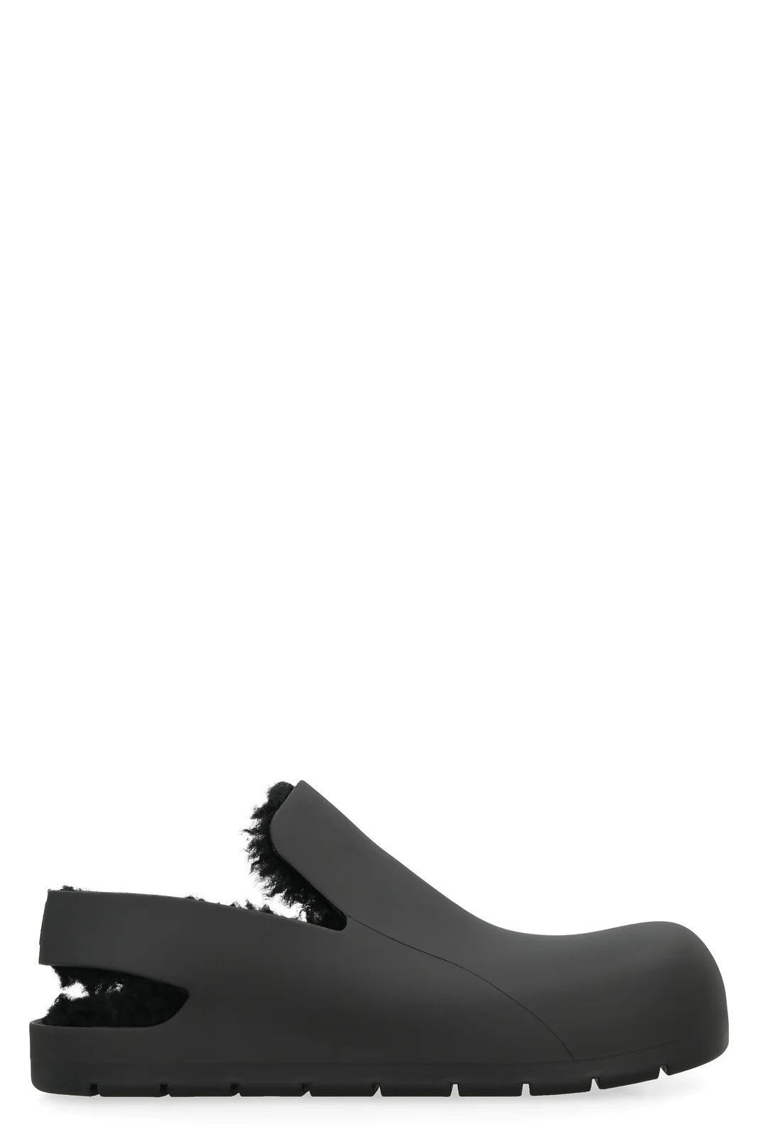 Bottega Veneta Bottega Veneta Puddle Shearling Rubber Sandals ‘Black’ Size US 10 / EU 43 - 1 Thumbnail
