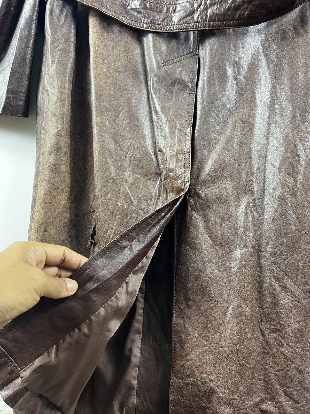 Other 🔥 LEATHER URBAN INTERMEZZO TRENCH COAT Size US S / EU 44-46 / 1 - 20 Thumbnail