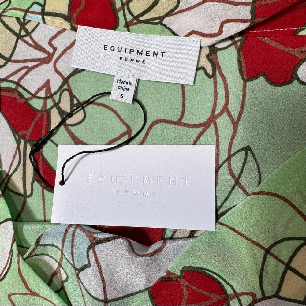Equipment NWT New $225 Equipment Oriana Silk One-Shoulder Floral Top Size S / US 4 / IT 40 - 6 Thumbnail