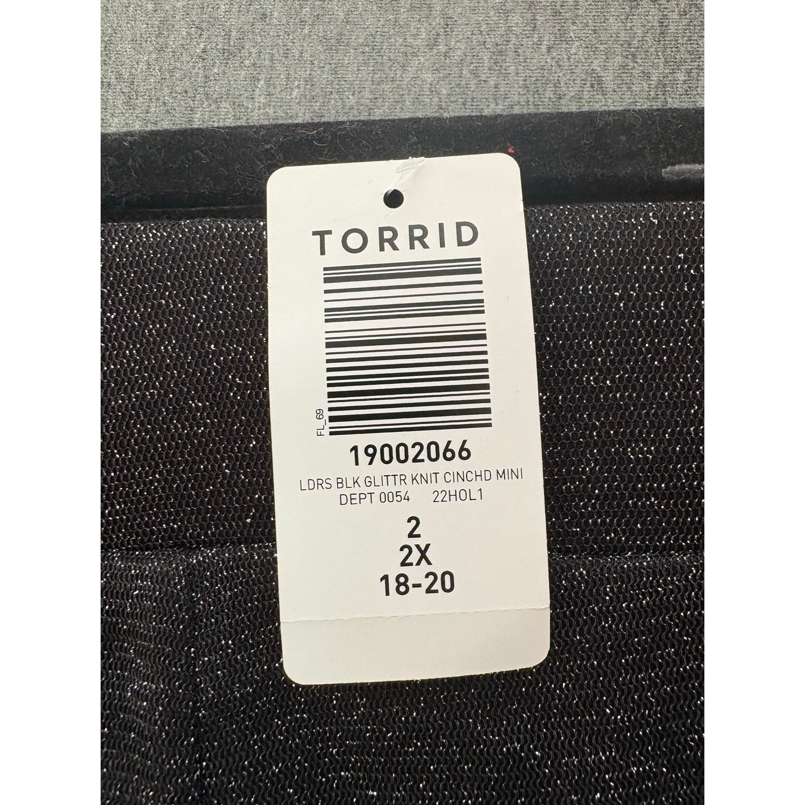 Other TORRID | Black Glitter Knit Cinched Mini Skirt | NWT | 2X Size 22" - 3 Thumbnail