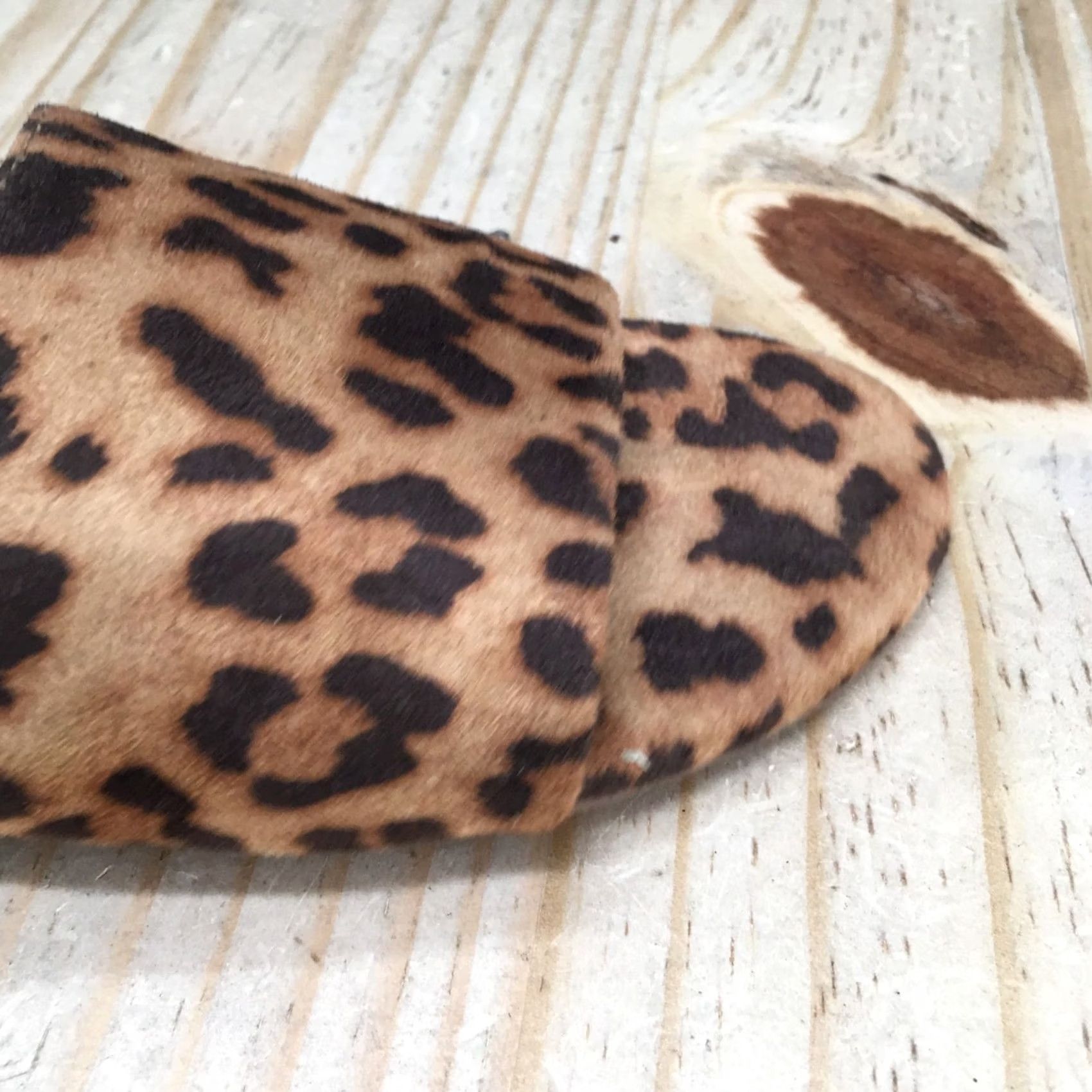 Vintage A New Day Sandals Womens 6 Slide Brown Cheetah Print Slip On Open Toe Flats NEW - Mens Womens Girls Boys Size US 6 / IT 36 - 3 Thumbnail
