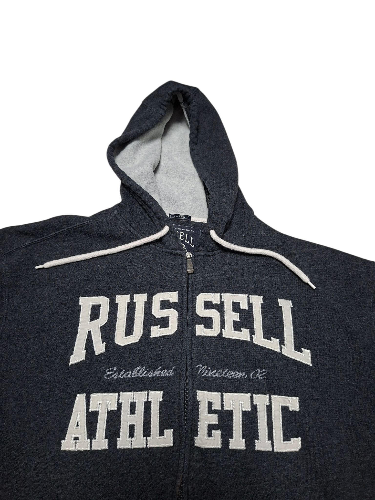 Russell Athletic RUSSELL ATHLETIC VINTAGE BIG LOGO ZIP HOODIE Size US XXL / EU 58 / 5 - 2 Thumbnail