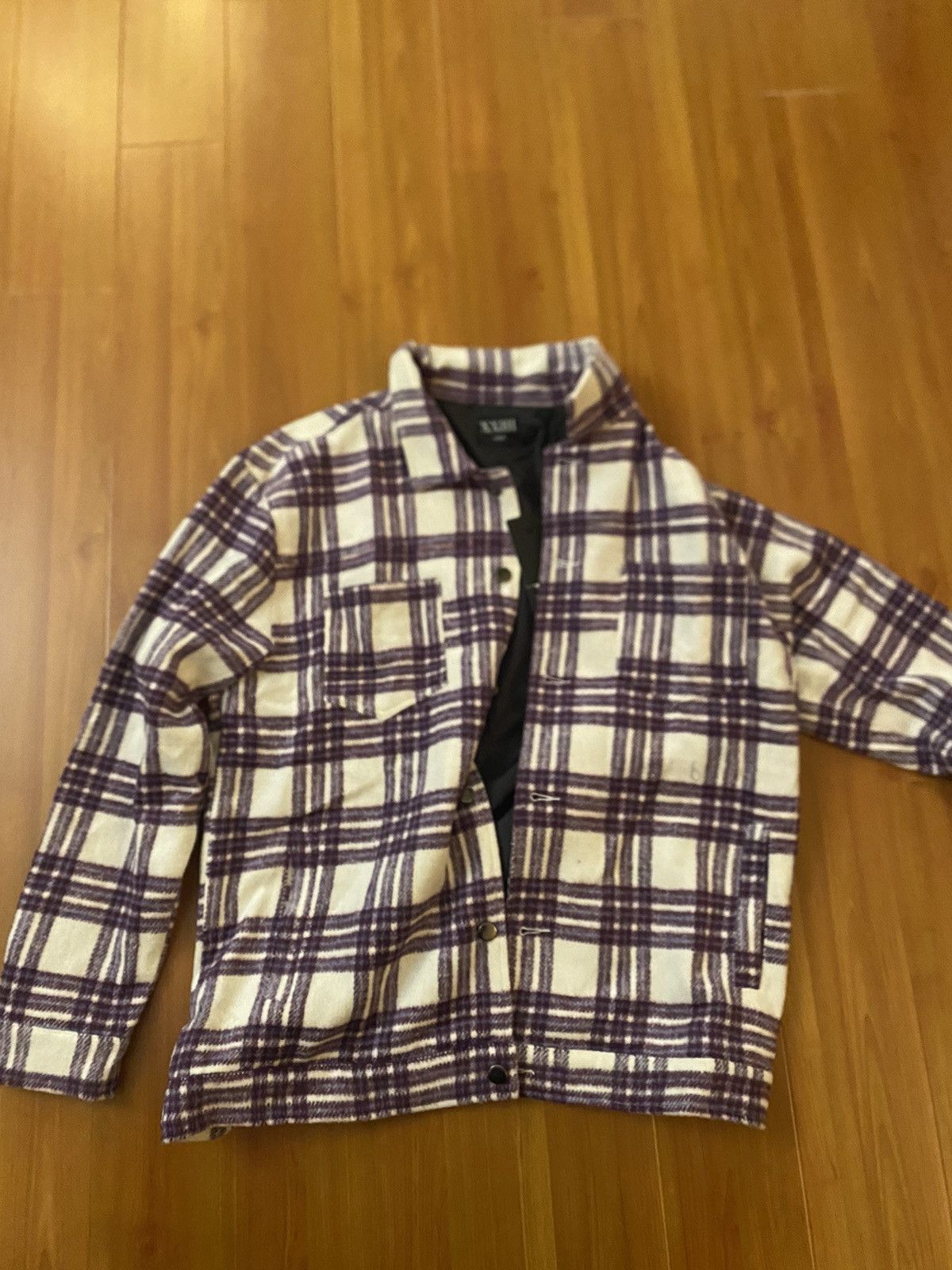 Flannel NEW Purple 23 XXIII Flannel Shirt - Large Size US L / EU 52-54 / 3 - 1 Thumbnail