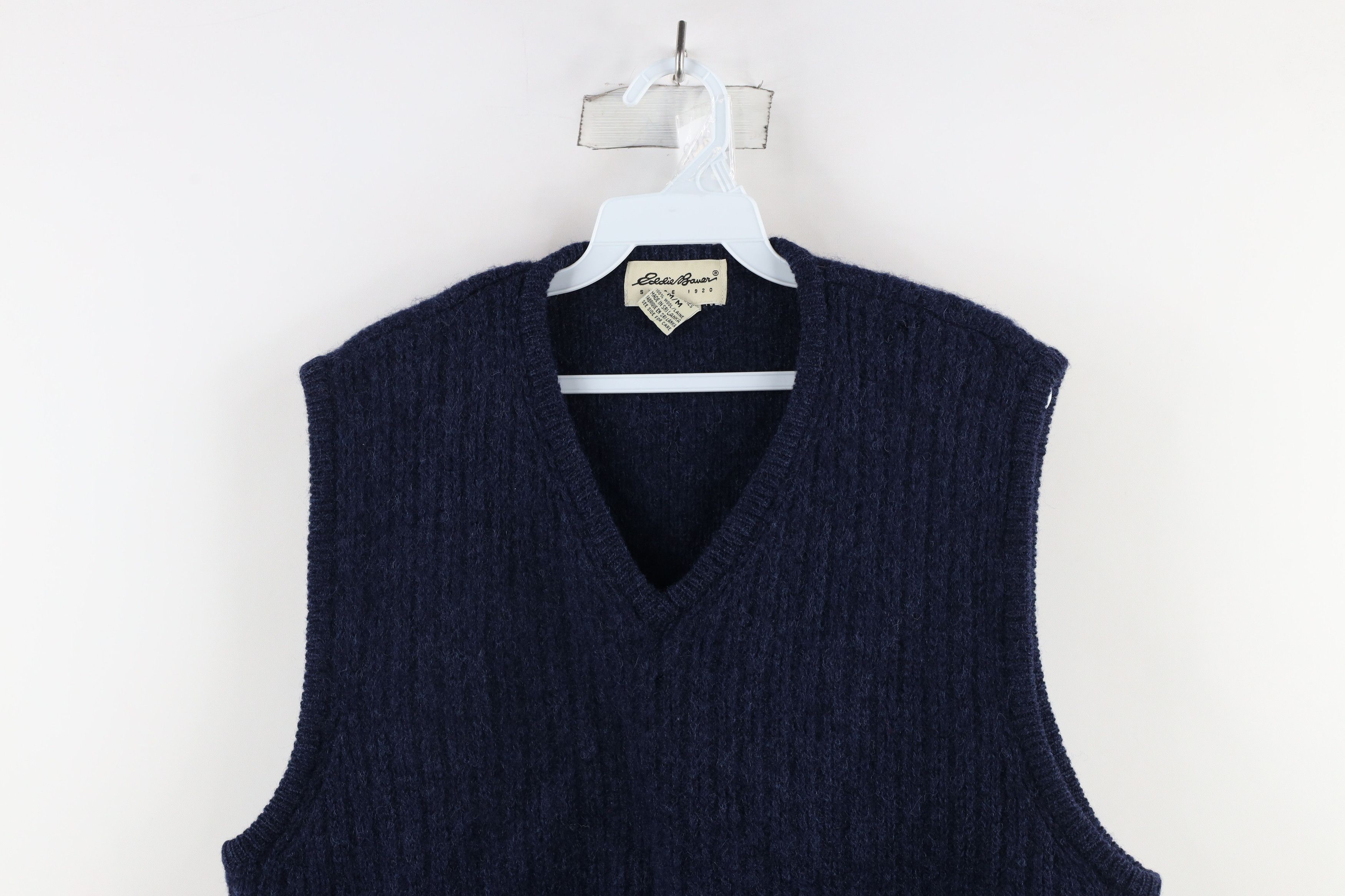 Eddie Bauer × Vintage Vintage 90s Eddie Bauer Wool Chunky Ribbed Knit Sweater Vest Size US M / EU 48-50 / 2 - 2 Thumbnail