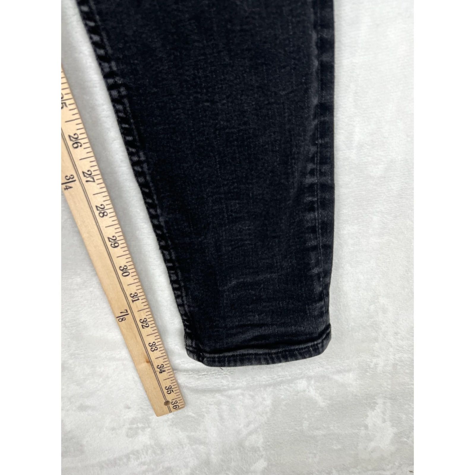 Hudson HUDSON Ethan Biker Skinny Jeans Mens 34x34 Gray Moto Stretch Denim Charcoal Wash Logged logo Rivets Size US 34 / EU 50 - 4 Thumbnail