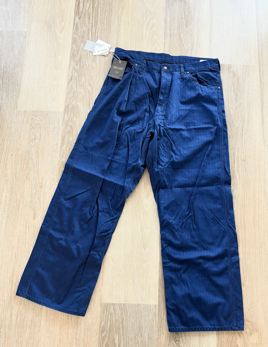 Beams Japan Beams Blue Painter Pants, Size L, New With Tags Size US 34 / EU 50 - 1 Thumbnail