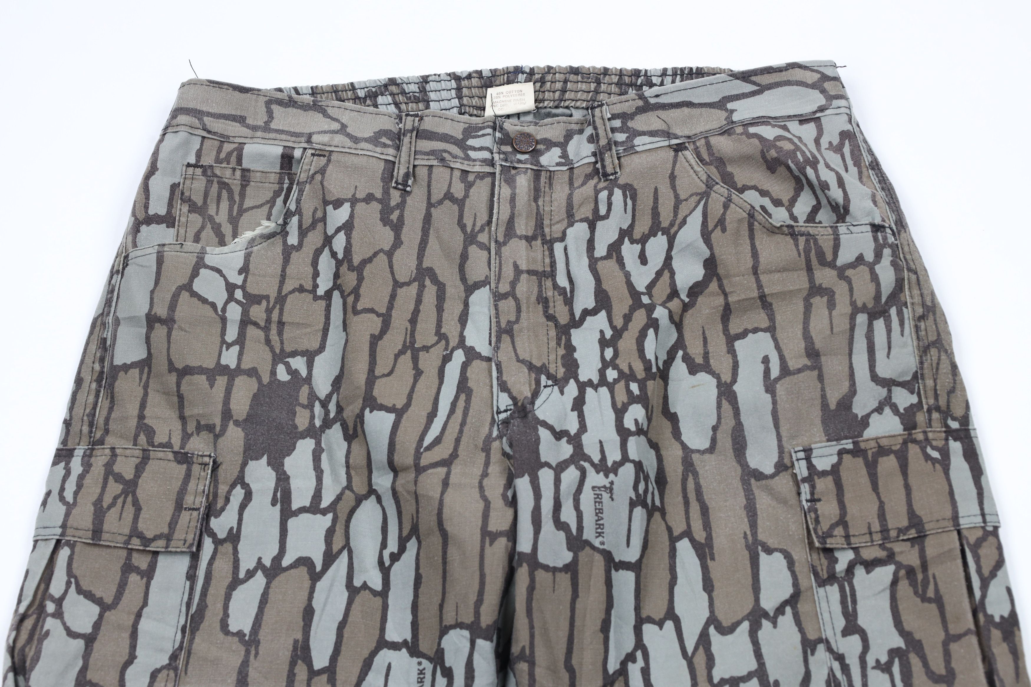 Vintage Vintage 80s Trebark Camouflage Wide Leg Cargo Pants USA Size US 36 / EU 52 - 2 Thumbnail