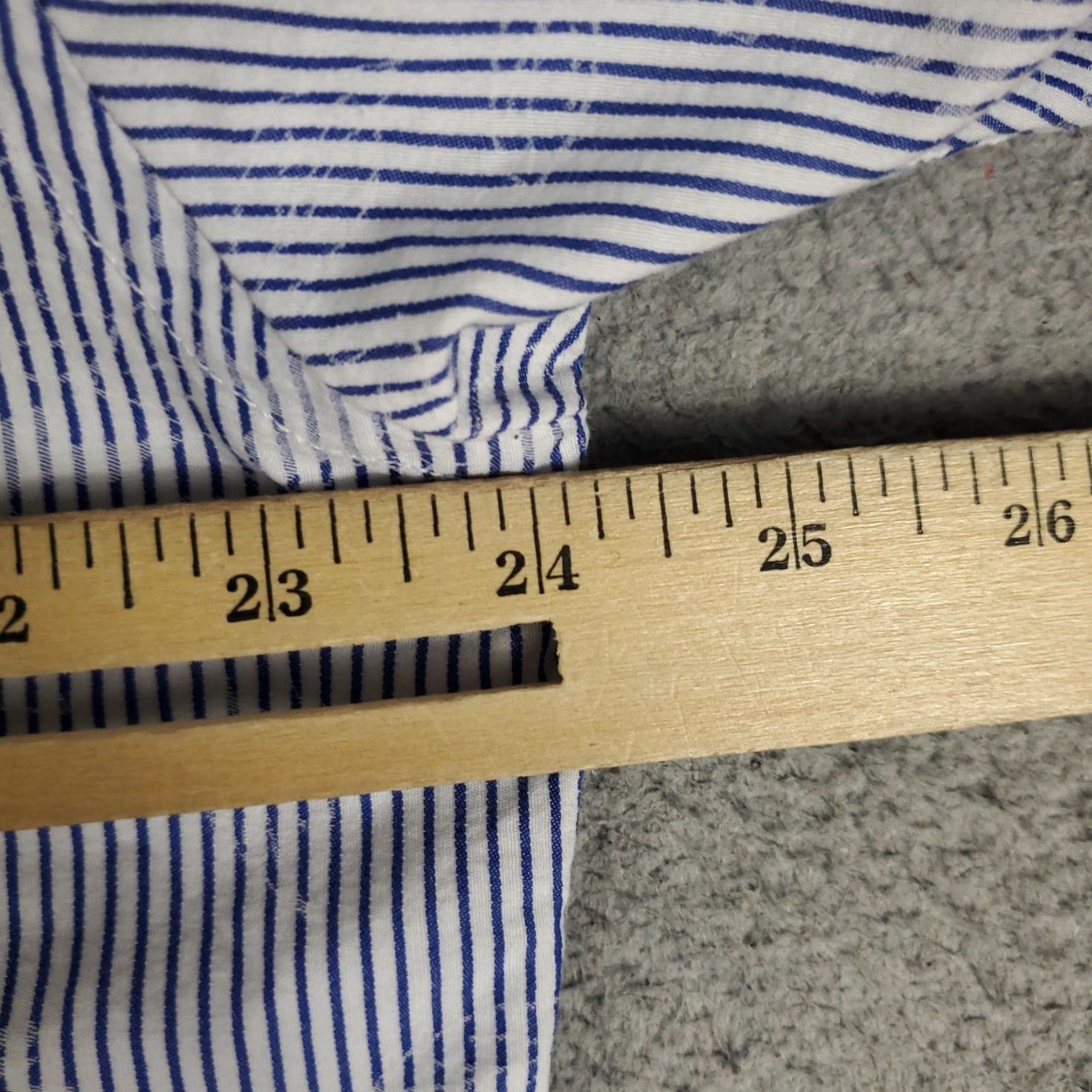 BUGATCHI Bugatchi Shirt Mens XL Blue Striped Floral Shaped Fit Button Up Long Sleeve Size US XL / EU 56 / 4 - 5 Thumbnail