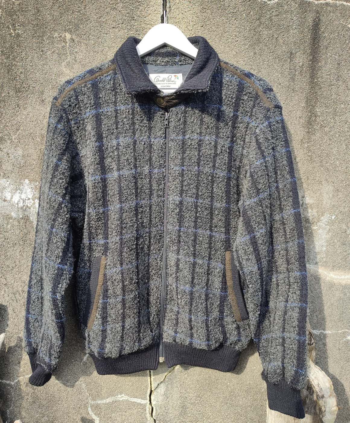 Vintage Arnold Palmer Wool ZipUp Fleece Jacket Made in Japan