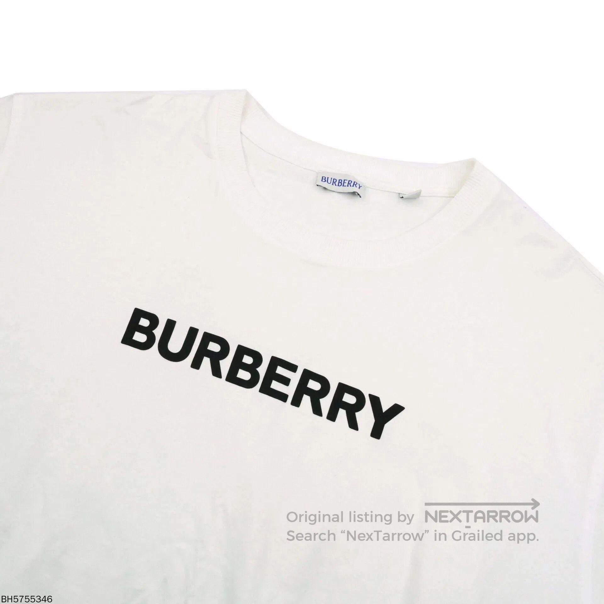 Burberry white burberry logo print short sleeve t-shirt. Size US L / EU 52-54 / 3 - 4 Thumbnail