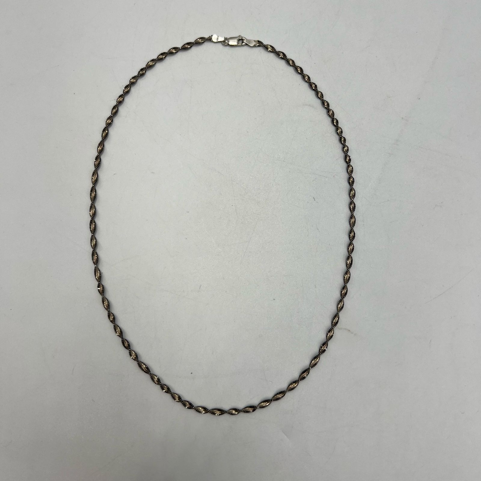 Sterling Silver Vintage Sterling Silver 925 Ropen Necklace Chain Jewelry Size ONE SIZE - 2 Thumbnail