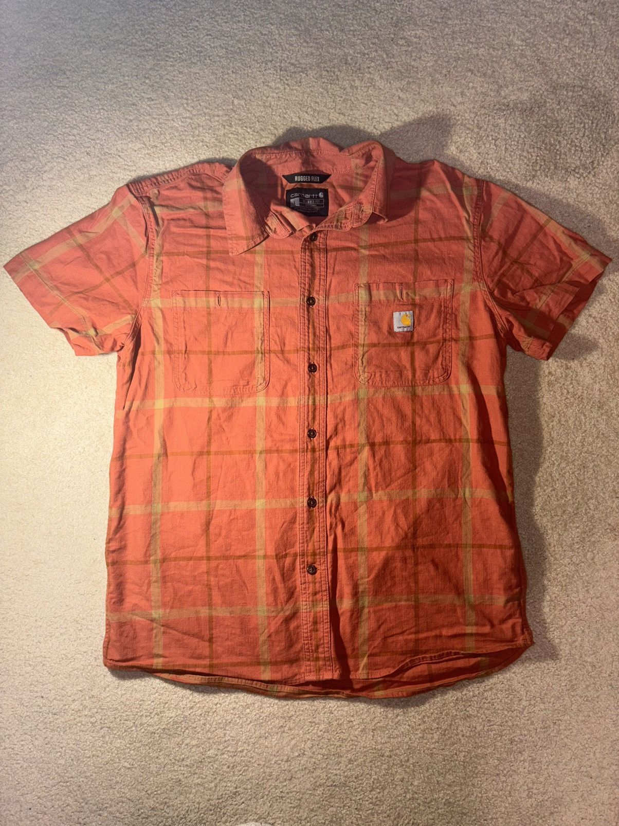 Carhartt Carhartt Essential Plaid Shirt Men's Short Sleeve Cotton L Size US L / EU 52-54 / 3 - 1 Thumbnail