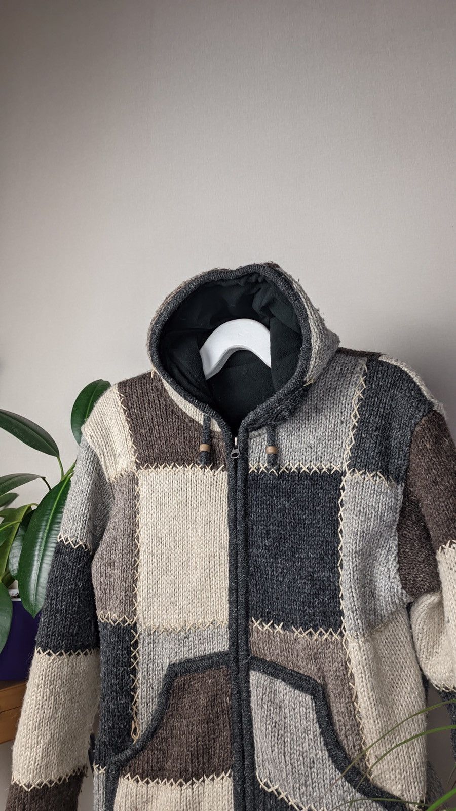Japanese Brand Vintage Patchwork knit wool hooded baja Nepal Kapital vibe Size US M / EU 48-50 / 2 - 1 Thumbnail