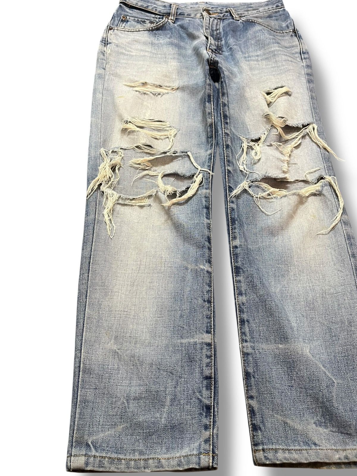 Edwin Vintage Edwin 503 Regular Ripped Distressed Denim Size US 29 - 3 Thumbnail