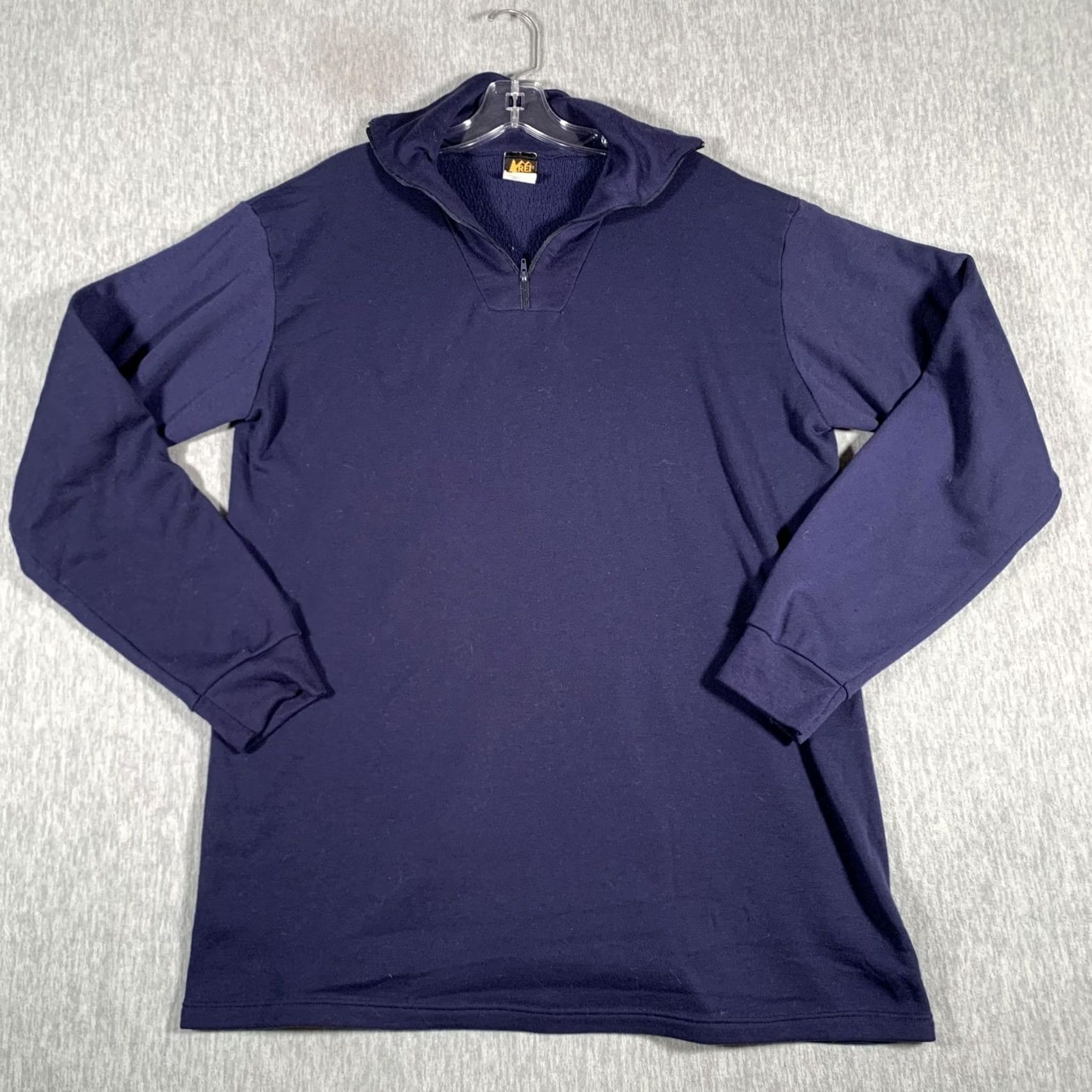 Vintage VINTAGE REI Pullover Mens XL Blue 1/4 Zip Fleece Waffle Knit Made USA 90s Size US XL / EU 56 / 4 - 2 Thumbnail