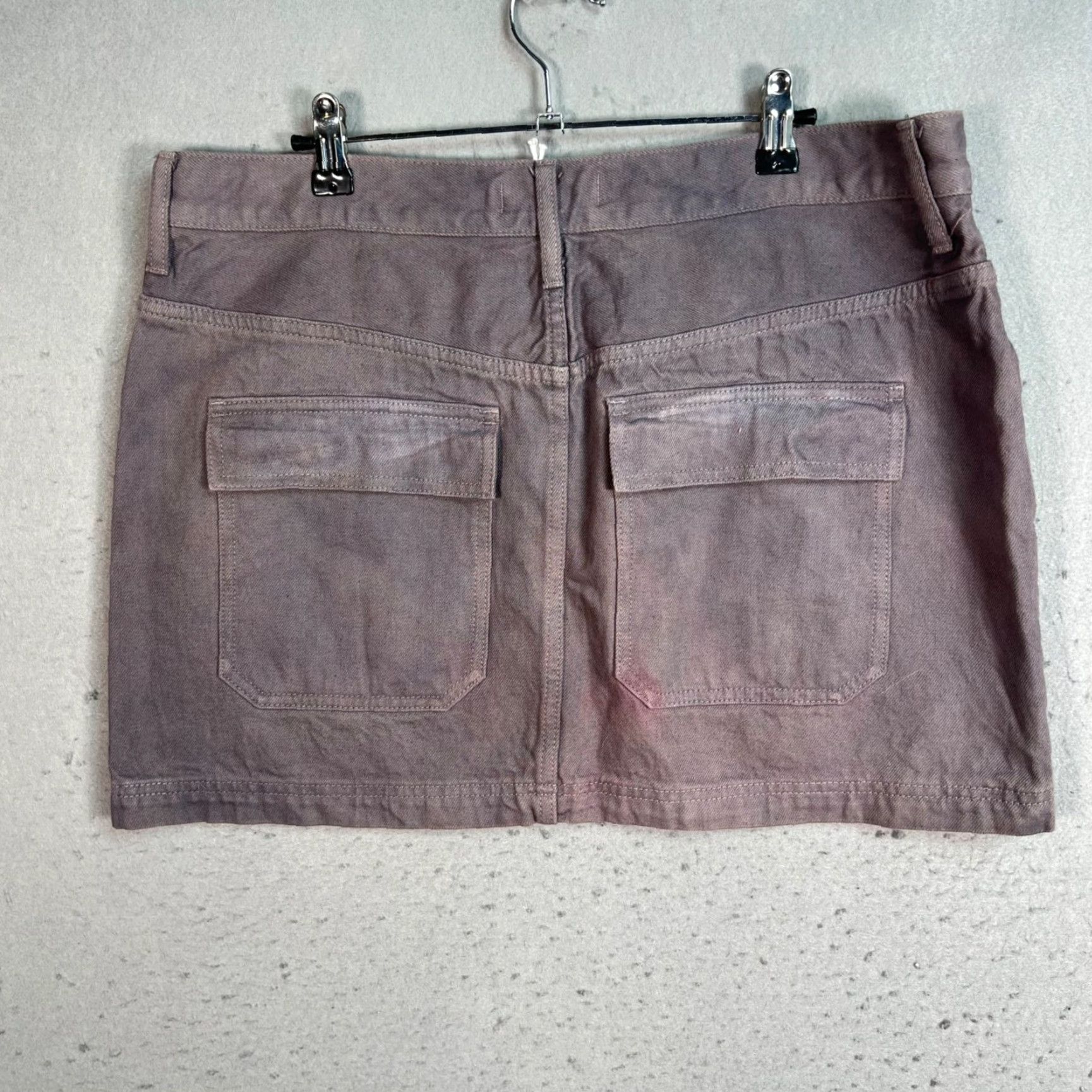 Madewell VINTAGE Madewell Womens Purple Mini Skirt 31 Cotton Lyocell Hemp Blend Skirt Womens Adult 31 Purple Mini Size 24" / US 00 / IT 34 - 2 Thumbnail