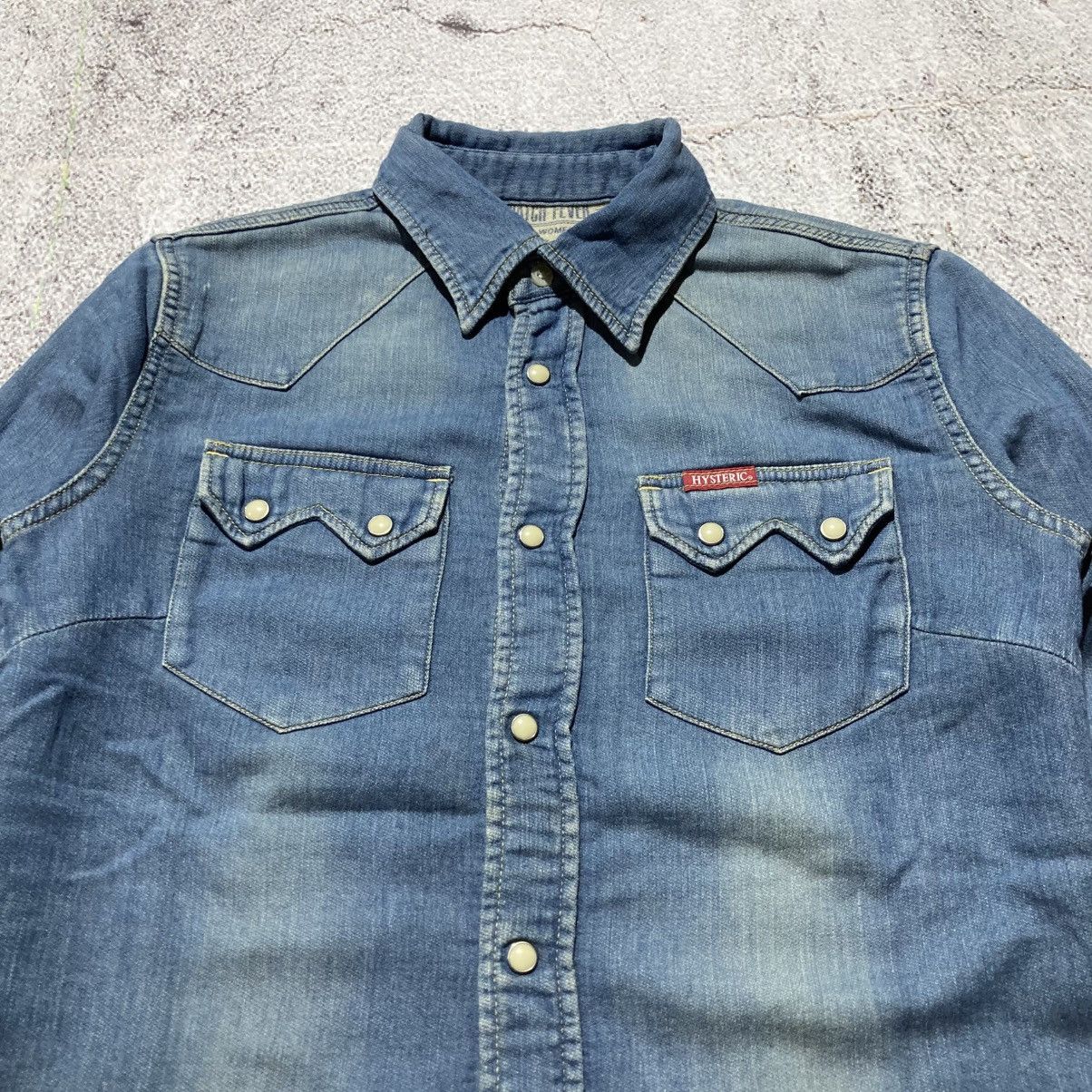 Hysteric Glamour Vintage Hysteric Glamour Western Shirt Denim Blue Jeans Size US S / EU 44-46 / 1 - 4 Thumbnail