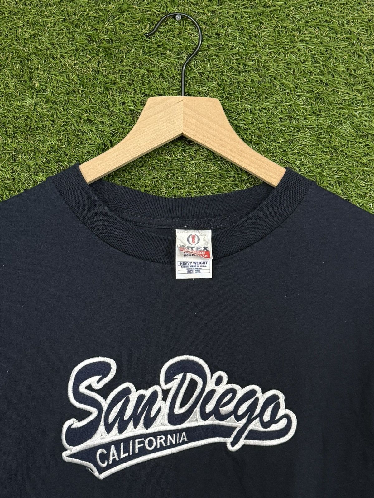 Vintage Vintage San Diego Intex Patch California Oversized Navy Tee Size US XL / EU 56 / 4 - 3 Thumbnail